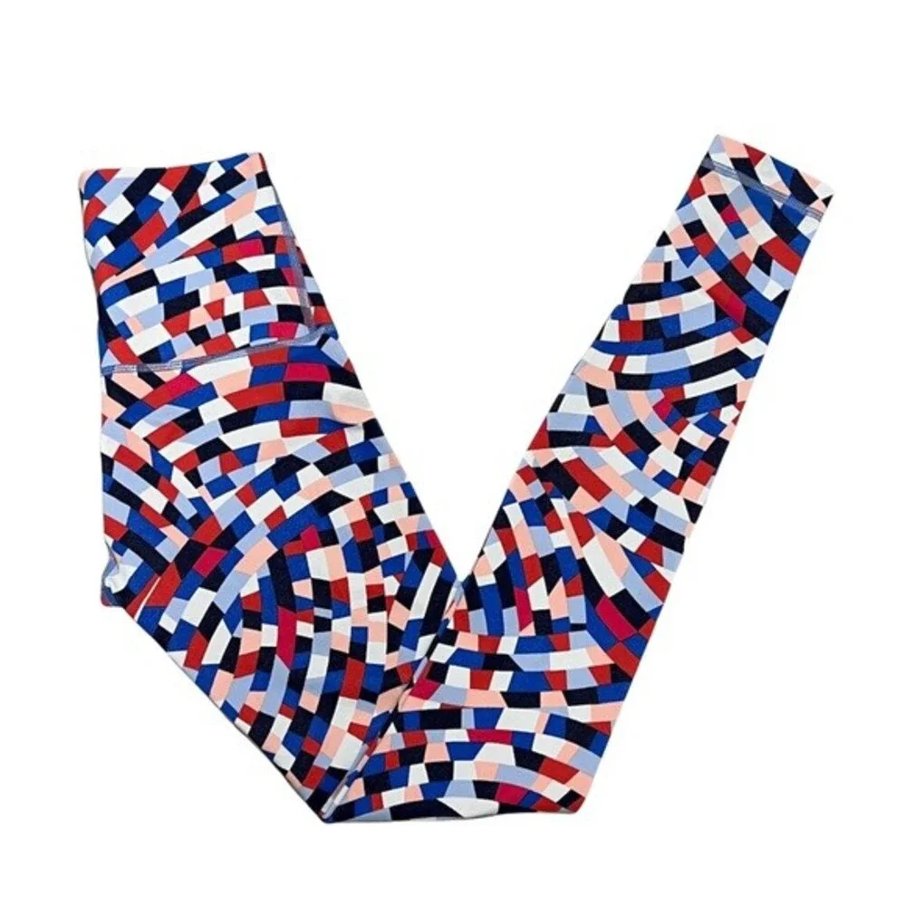Lululemon Wunder Under Capoeira Multi Leggings High Rise Athletic Pants Size 4